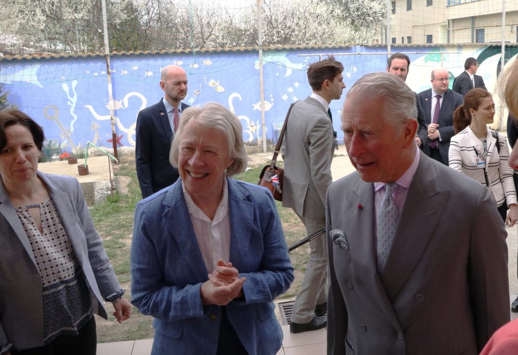 FARA Royal Patron, the Former Prince of Wales visits locals in Romania with FARA Founder Jane Nicholson