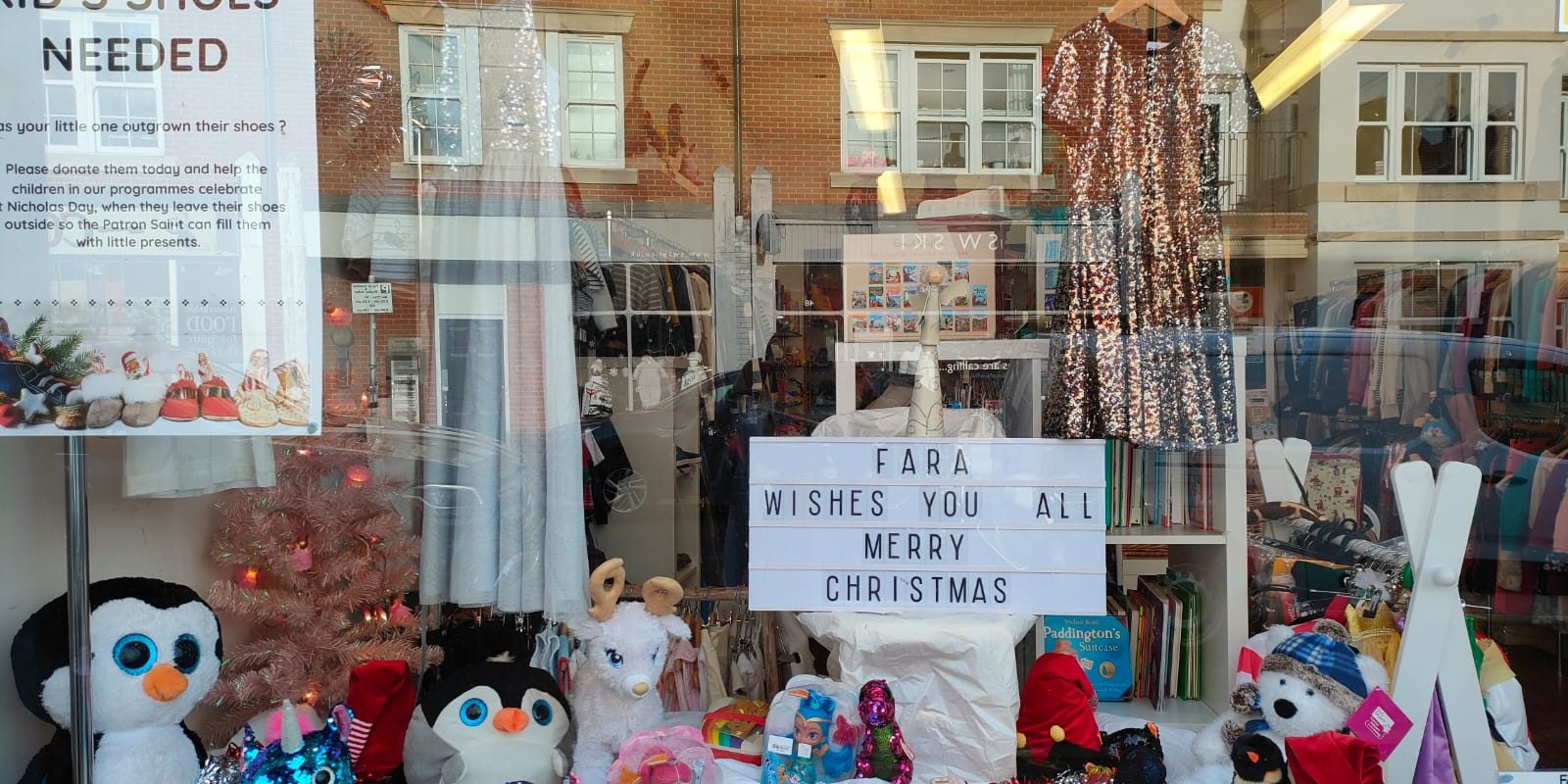 window display of a FARA shop with 